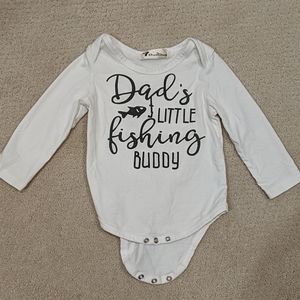 Dad's Little Fishing Buddy Onesie (6 months)